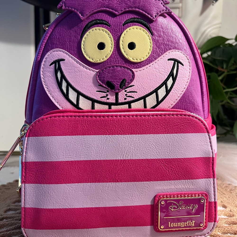 Loungefly Disney Cheshire Cat Striped Backpack